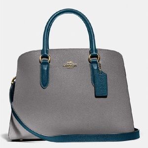 COACH Channing Carryall Crossbody Bag In Gray Blue